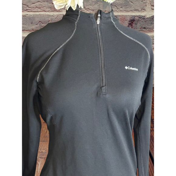 COLUMBIA Ladies black omni heat 1/4 zip pullover - Size Small - Picture 2 of 5